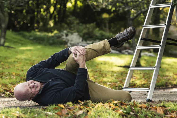 An individual loses their balance and tumbles off a ladder while cleaning gutters in ulladulla.
